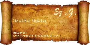 Szalka Gyula névjegykártya